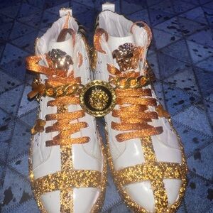 Medusa Versace High Top Planet Blue Haze Spiritual Protection Collection